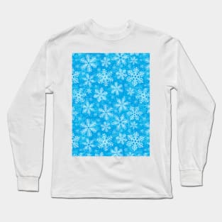 White snowflakes pattern Long Sleeve T-Shirt